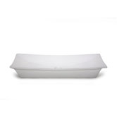 Rectangular Vitreous China Vessel Sink with Concave Corners in White