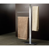 Bridge Sliding Three Tier Towel Stand in Chrome