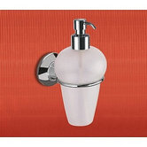 Ascot Frosted Glass Soap Dispenser with Chrome Holder