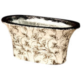 Leaf Print Round Bowl Planter
