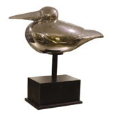 Contemporary Bird on Stand Figure