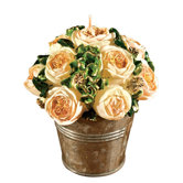 Roses in Bucket Candle