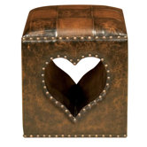 Cut-out Heart Ottoman