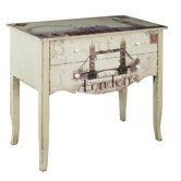 London 2 Drawer Side Table