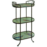 Old English Bird Glazed Rack