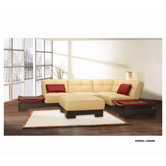 Lamar Leather Sectional with Ottoman