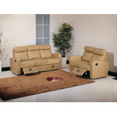 Slope Dual Reclining Leather Living Room Collection