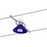 Light & Easy Wire 12V Verre Blue Track Light Set in Titanium