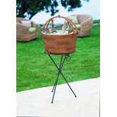 Hapao Round Beverage Stand and Basket