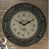 Venezia Clock Design Decorative Metal Wall Plaque