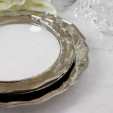 Chippendale Round Border Serving Platter