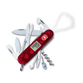 Traveler Multi-Tool Pocket Knife with LED Light in Red