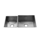 UrbanEdge 10.75" x 14.5" Stainless Steel Double Bowl Kitchen Sink
