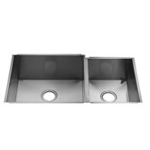 UrbanEdge 11" x 17.25" Undermount Stainless Steel Double Bowl Kitchen Sink with Straight Bowl Sides