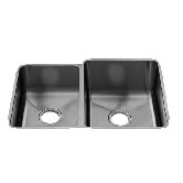 Classic 29" x 19.5" Undermount Stainless Steel Double Bowl Kitchen Sink