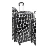 Shiny Oval Wave 24" Upright Suitcase