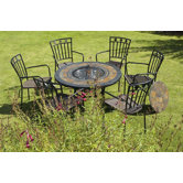 Durango Fire Pit Table and Malaga Chair Collection