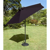 230cm Tuscany Parasol in Black with Base