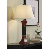 Wood Table Lamp in Espresso and Walnut