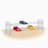 Expandable/Stackable Mesh Sided Shoe Rack