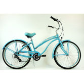 Ladies 26" Aluminum 7-Speed Shimano Premium Extended Deluxe Beach Cruiser