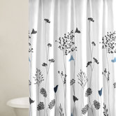 Asian Lily Shower Curtain in White