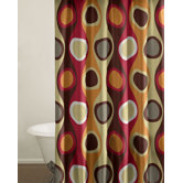 Retro Radar Shower Curtain in Red