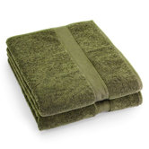 Supreme Egyptian Cotton Bath Sheet in Green Tea (Set of 2)