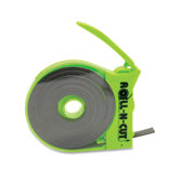 Magnetic Tape,w/Dispenser, 1/2"x15', Black Tape/Green Disp.