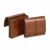 3 1/2" Expansion Accordion Wallets, Straight, Redrope, Letter, Brown