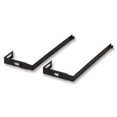 Partition Hangers, Adjusts 1-1/4"-3-1/2", 7" Long, 2 per Pack, Black