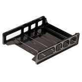 Letter Tray, Front Load, 10-1/2"x12-1/2"x2-7/8", Smoke/Black