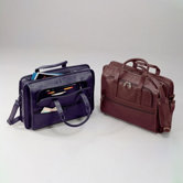 Cowhide Leather Lightweight Briefcase with Organizer