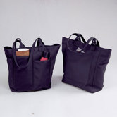 Microfiber Ladies' Shopping Tote Bag in Black