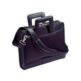 Harness Cowhide Napa Leather Portfolio with 3-Ring Binder and Removable Shoulder Strap