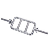 24" Threaded Solid Chrome Tricep Bar