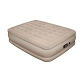 Queen Raised Suede Top Air Bed with Built in Pump