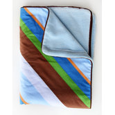 Boutique Diagonal Stripe Piped Blanket