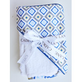Ikat Diamond Hooded Towel Set
