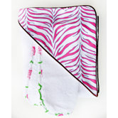 Boutique Zebra Hooded Towel Set