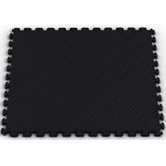 Raised Diamond Pattern Garage PVC Floor Tile in Black (Pack of 6)