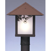 Evergreen 12" Outdoor Post Lantern with Filigree