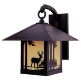Timber Ridge Outdoor Wall Lantern with Deer Filigree