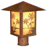 Timber Ridge Outdoor Post Lantern with Filigree