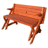 Convertible Wood Picnic Table and Garden Bench