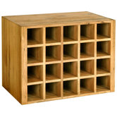 Bordeaux Wine Rack Insert for Console Table in Medium Oak Stain and Satin Lacquer