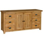 Bordeaux Large Sideboard in Medium Oak Stain and Satin Lacquer