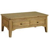 Loire Coffee Table in Light Oak Stain and Satin Lacquer