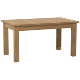 Milano 150cm Solid Oak Dining Table in Clear Satin Lacquer