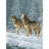 Hautman Bros Wolf Super Plush Throw